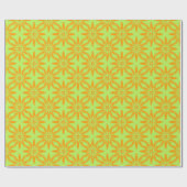 Orangegrüner Blumen nahtloses Muster Geschenkpapier (Flach)
