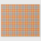 Orangekariert Geschenkpapier (Flach)