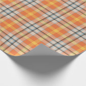 Orangekariert Geschenkpapier (Ecke)