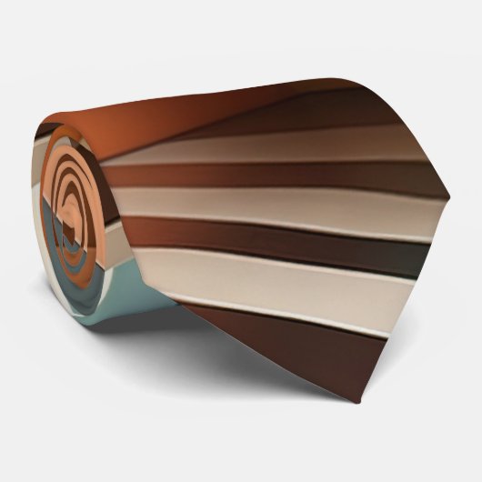 Orangelb-braune Retro-abstraktes modernes Muster Krawatte (Gerollt)