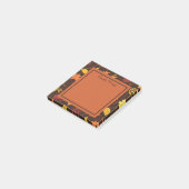 Orangelbbraun Personalisierte Herbstlaube Post Post-it Klebezettel (angewinkelt)