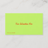 Orangelbe Abstrakte Wirbel Visitenkarten Visitenkarte (Rückseite)