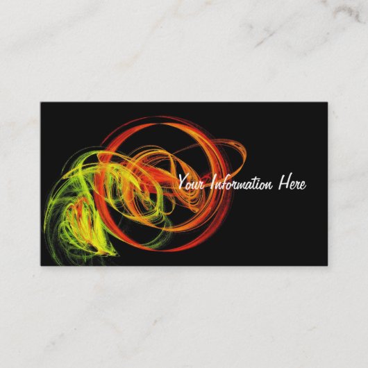 Orangelbe Abstrakte Wirbel Visitenkarten Visitenkarte (Vorderseite)