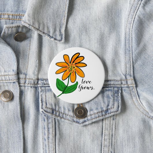 Orangelbe Blume Button (Beispiel)