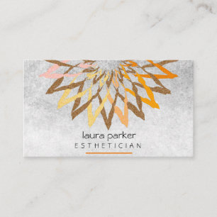 Orangelbe Lotus Blume Yoga Medizin Visitenkarte