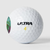 Orangelbe Rose mit Morgentau Golfball (Logo)