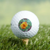 Orangelbe Rose mit Morgentau Golfball (Insitu T-Shirt)