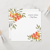 Orangelbe, rustikale Aquarellfarben - Blumenkarte Karte (Vorderseite/Rückseite Beispiel)