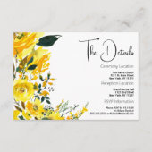 Orangelbe Sommerbotanische Blumenkarte Begleitkarte (Vorderseite)