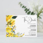 Orangelbe Sommerbotanische Blumenkarte Begleitkarte (Stehend Vorderseite)