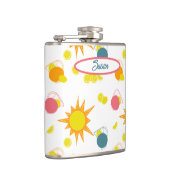 Orangelbe Sonnen Aquamarin Pink Lemonade Pitchers Flachmann (Rechts)