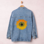 Orangelbe Sonnenblumen Design Denim Jacket Jeansjacke (Hangar)