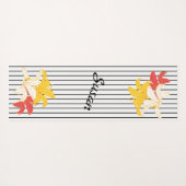 Orangelbe weiße Blume in Schwarz/Weiß Yogamatte (Rückseite (Horizontal))