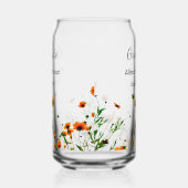 Orangelbe Wildblumen Moderne Graduate rustikal Dosenglas (Links)