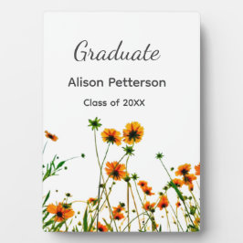 Orangelbe Wildblumen Moderne Graduate rustikal Fotoplatte