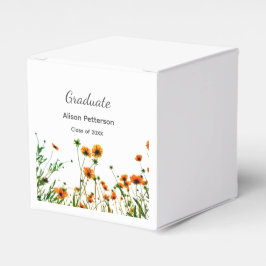 Orangelbe Wildblumen Moderne Graduate rustikal Geschenkschachtel