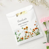 Orangelbe Wildblumen Moderne Graduate rustikal Geschenktütchen (Versiegelt)