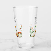 Orangelbe Wildblumen Moderne Graduate rustikal Glas (Rechts)