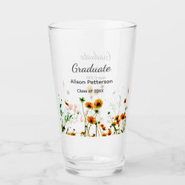 Orangelbe Wildblumen Moderne Graduate rustikal Glas