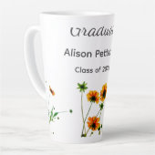 Orangelbe Wildblumen Moderne Graduate rustikal Milchtasse (Linke Ecke)