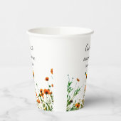 Orangelbe Wildblumen Moderne Graduate rustikal Pappbecher (Links)