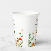 Orangelbe Wildblumen Moderne Graduate rustikal Pappbecher (Rechts)