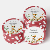 Orangelbe Wildblumen Moderne Graduate rustikal Pokerchips (Stapel)