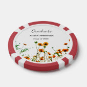 Orangelbe Wildblumen Moderne Graduate rustikal Pokerchips (Einzeln)