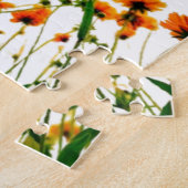 Orangelbe Wildblumen Moderne Graduate rustikal Puzzle (Seite)