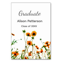 Orangelbe Wildblumen Moderne Graduate rustikal