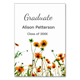 Orangelbe Wildblumen Moderne Graduate rustikal Tischnummer