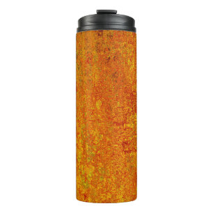 Orangelber Grunge Hintergrund Abstract,Art,Backgr Thermosbecher