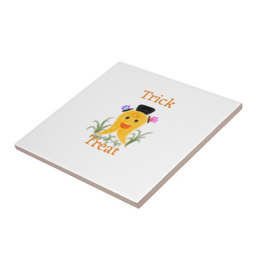 Orangelber halloween ghost trick oder treat hinzuf fliese (Seite)