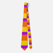 Orangelber Lavendel gestreift Necktie Krawatte (Vorderseite)