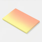 Orangelber Sonnenuntergang Post-it Klebezettel (angewinkelt)