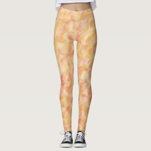 Orangelbes Abstraktes Nahtloses Muster Leggings