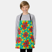 Orangelbes Blume Muster Schürze (Getragen)