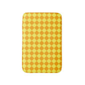 Orangelbes Schachbrett Diamantmuster Badematte (Vorderseite Vertikal)