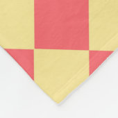 Orangelbes Schachbrett Diamantmuster Fleecedecke (Ecke)