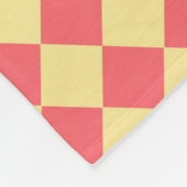 Orangelbes Schachbrett Diamantmuster Fleecedecke (Ecke)
