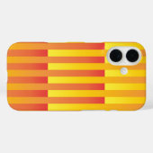 Orangelbes Streifenmuster Case-Mate iPhone Hülle (Rückseite (Horizontal))