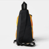Orangelbes Streifenmuster Crossbody Bag (Rückseite)