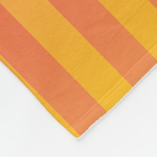 Orangelbes Streifenmuster Fleecedecke (Ecke)