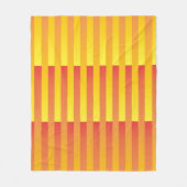 Orangelbes Streifenmuster Fleecedecke (Vorderseite)