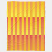 Orangelbes Streifenmuster Fleecedecke (Vorderseite)