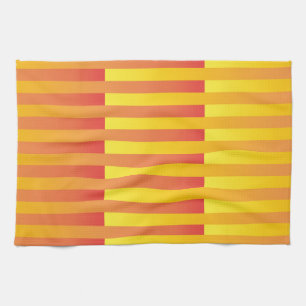 Orangelbes Streifenmuster Geschirrtuch