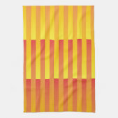 Orangelbes Streifenmuster Geschirrtuch (Vertikal)