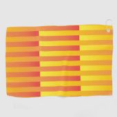Orangelbes Streifenmuster Golfhandtuch (Horizontal)