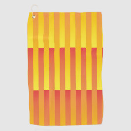 Orangelbes Streifenmuster Golfhandtuch