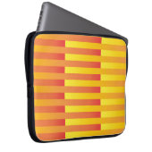 Orangelbes Streifenmuster Laptopschutzhülle (Vorne Rechts)